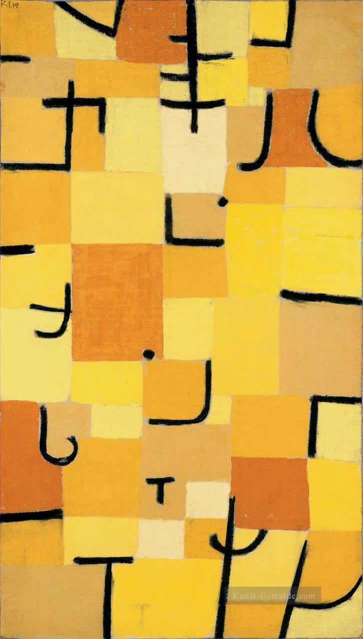Zeichen in gelbem Paul Klee Ölgemälde